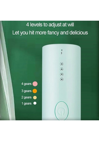 Yeşil Stil USB Şarj Elektrikli Çırpma Yumurta Çırpıcı 4 Hızlı Elektrikli Kahve Karıştırıcı Ev Süt Shaker Makinesi Frother Foamer Gıda Blender (Yurt Dışından)