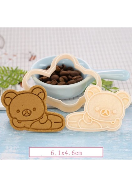 Stil 2 Stili Dıy Bisküvi Kalıbı Karikatür Ayı Yaratıcı 3D Üç Boyutlu Plastik Pres-Cut Kalıp Ev Pişirme Araçları Bisküvi Kalıbı (Yurt Dışından)