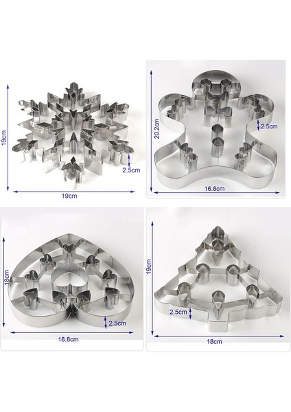 Kalp Tarzı 3D Noel Kurabiye Kalıpları Büyük Boy Fondan Kar Tanesi Zencefilli Kalp Bisküvi Kesici Paslanmaz Çelik Dıy Çerez Araçları Kalıp (Yurt Dışından) fırsatları