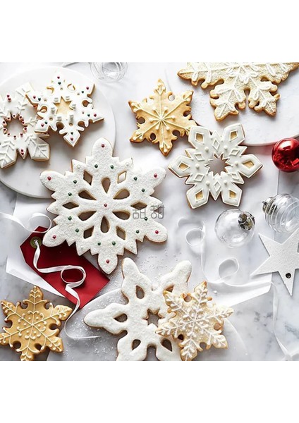 Kalp Tarzı 3D Noel Kurabiye Kalıpları Büyük Boy Fondan Kar Tanesi Zencefilli Kalp Bisküvi Kesici Paslanmaz Çelik Dıy Çerez Araçları Kalıp (Yurt Dışından) indirimleri