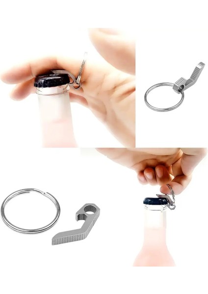 Edc Mini Paslanmaz Çelik Şişe Açacağı Anahtarlık Anahtarlık Küçük Aracı Kamp Ekipmanları Cihaz Mini Bira Şişe Açacağı Şarap Araçları (Yurt Dışından) fiyatları