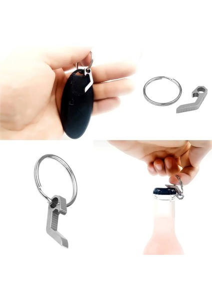 Edc Mini Paslanmaz Çelik Şişe Açacağı Anahtarlık Anahtarlık Küçük Aracı Kamp Ekipmanları Cihaz Mini Bira Şişe Açacağı Şarap Araçları (Yurt Dışından) modelleri
