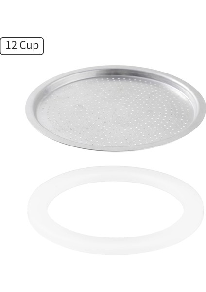 Fildişi Tarzı Silikon Contalar Paslanmaz Çelik Espresso Kahve Filtreleri Plaka Filtre Contası Moka Pot Değiştirme Moka Express ile Uyumlu (Yurt Dışından)