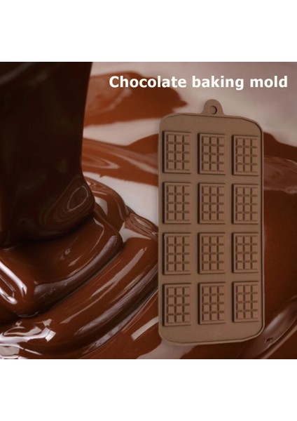 No.7 Tarzı 12 Hatta Çikolata Kalıp Silikon Yapışmaz Gofretler Kalıp Kafes Şekli 3D Fondan Kek Dekorasyon Dıy Şeker Çubuğu Pişirme Araçları (Yurt Dışından) fırsatları