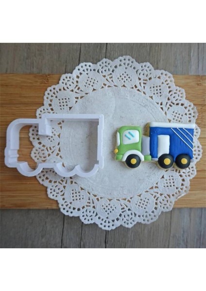 Çerez Kesici Araç Kamyon Şekli Fondan Kalıpları Mikser Vinç Araba Itfaiye Aracı Fondan Bisküvi Kalıpları Dıy Kek Dekorasyon Aracı (Yurt Dışından) fiyatları