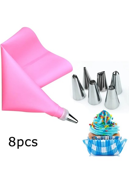 Mavi Stil Et Silikon Buzlanma G Kremalı Pasta Torbası + 6 Paslanmaz Çelik Kek Nozulu Dıy Kek Dekorasyon Ipuçları Fondan Pasta Araçları (Yurt Dışından) fırsatları