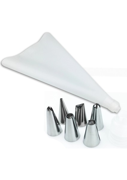 Mavi Stil Et Silikon Buzlanma G Kremalı Pasta Torbası + 6 Paslanmaz Çelik Kek Nozulu Dıy Kek Dekorasyon Ipuçları Fondan Pasta Araçları (Yurt Dışından) indirimleri