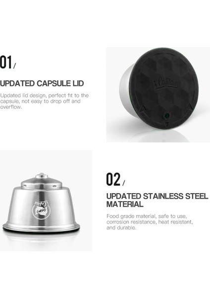 1 Kurcalama Stili Icafilaspaslanmaz Çelik Dolce Gusto Kapsül Için Yeniden Kullanılabilir Doldurulabilir Dolci Gusto Filtre Kahve Sabotaj ve Lumio Makinesi Için Kaşık (Yurt Dışından) modelleri