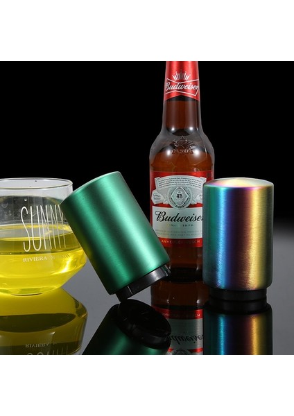 Yeşil Stil Otomatik Bira Şişe Açacağı Mıknatıs Aşağı Itin Paslanmaz Çelik Şarap Tirbuşon Soda Cam Şişe Kapağı Açacakları Mutfak Aksesuarları (Yurt Dışından) fiyatları
