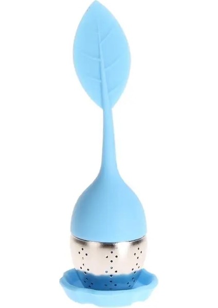 Mavi Stil Paslanmaz Çelik Çay Süzgeçleri Gıda Sınıfı Çay Demlik Araçları Toksik Olmayan Silikon Demleme Cihazı Bitkisel Baharat Filtresi Mutfak Acc (Yurt Dışından)