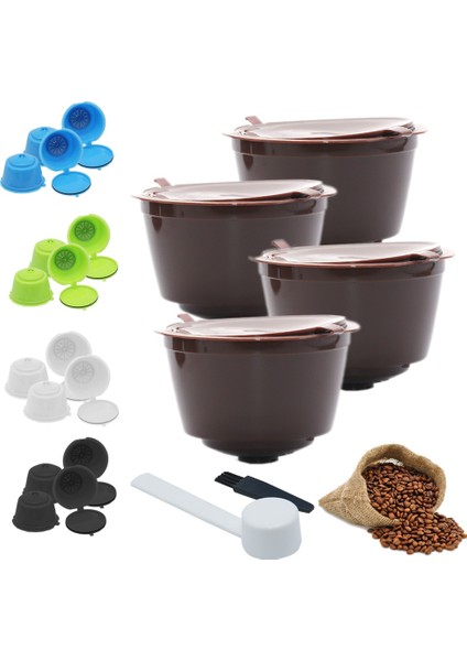 2 Adet Siyah Stil Kahve Kapsül Filtre Fincan Nescafe Için Yeniden Kullanılabilir Dolce Gusto Doldurulabilir Kapaklar Kaşık Fırça Filtre Sepetleri Pod Yumuşak Tat Tatlı (Yurt Dışından) fiyatları