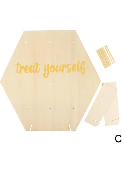 C Stili Ahşap Donuts Standı Donuts Dıy Tatlı Kek Ekran Noel Partisi Malzemeleri Bebek Masa Partisi Doğum Günü Rafı Duş Düğün (Yurt Dışından)