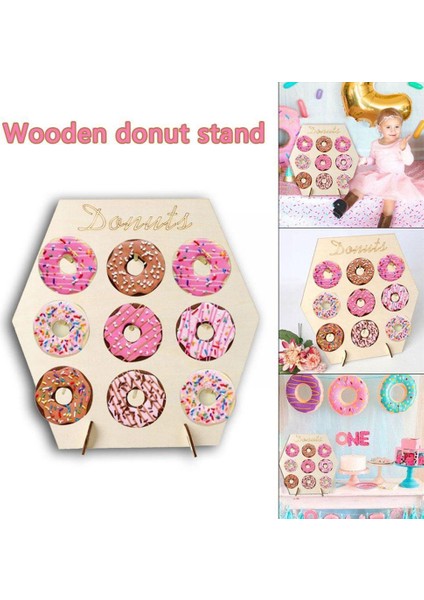 C Stili Ahşap Donuts Standı Donuts Dıy Tatlı Kek Ekran Noel Partisi Malzemeleri Bebek Masa Partisi Doğum Günü Rafı Duş Düğün (Yurt Dışından) fiyatları