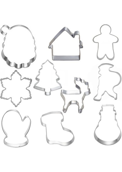Çerez Araçları Kesici Kalıp Bisküvi Basın Buzlanma Seti Damga Kalıbı Tatlı Araçları Noel Mutfak Aletleri Lot (Yurt Dışından)