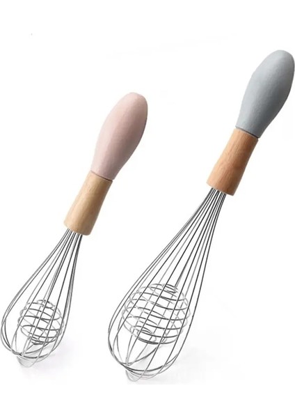 10 Inch Random Color Style Ahşap Saplı Manuel Yumurta Blender Paslanmaz Çelik El Çırpıcı Hamur Kreması Karıştırma Mikser Çırpma Pişirme Pişirme Mutfak Aletleri (Yurt Dışından)