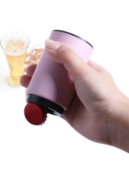 Mavi Stil Taşınabilir Push Down Manyetik Içecek Şişe Açacağı Set Bar Araçları Şişe Açacağı Mutfak Plastik Otomatik Hızlı Bira Açacağı (Yurt Dışından)