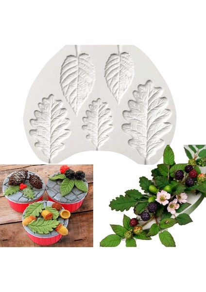 No.6 Tarzı 1 Adet Yeni Diy Ağacı Yaprağı Basın Kalıplama Folyo Kalıp Silikon Kalıp Kek Dekor Fondan Kek 3D Yaprakları Noel Ağacı Silikon Kalıp (Yurt Dışından) modelleri