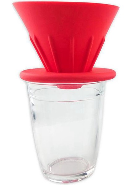 Kırmızı Stil Katlanabilir Koni Üzerine Dökün Damlatıcı Yeniden Kullanılabilir Kahve Filtresi Bardak Tutucu Silikon Taşınabilir Filtre Üreticileri Seyahat Koni Kamp Damlası (Yurt Dışından)