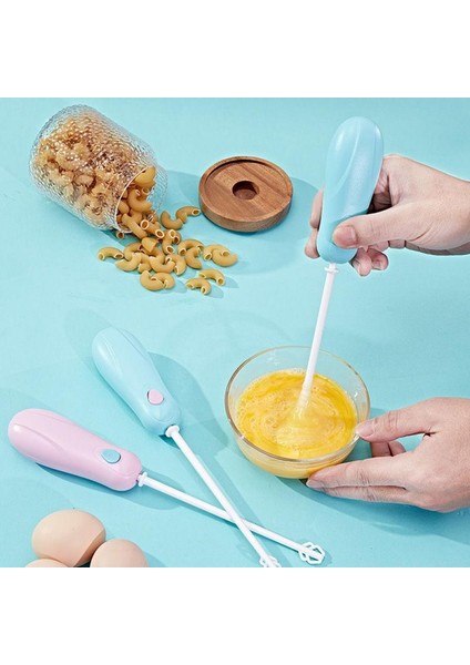 Mavi Stil Mini Saplı Karıştırıcı Pişirme Aleti 1 Adet Sütlü Içecek Kahve Çırpma Mikseri Elektrikli Yumurta Çırpıcı Frother Foamer Mutfak Pişirme Aracı Ev (Yurt Dışından)