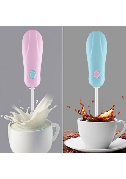 Mavi Stil Mini Saplı Karıştırıcı Pişirme Aleti 1 Adet Sütlü Içecek Kahve Çırpma Mikseri Elektrikli Yumurta Çırpıcı Frother Foamer Mutfak Pişirme Aracı Ev (Yurt Dışından)