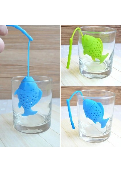 Turuncu Tarzı Toksik Olmayan Çay Demlik Mutfak Gereçleri Çay Poşeti Çay Süzgeci Çaydanlık Aksesuar Silikon Balık Şekilli (Yurt Dışından) indirimleri