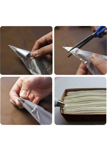 300 Adet L Tarzı Pcsset Büyük Boy Tek Kullanımlık G Torba Buzlanma Memesi Fondan Kek Dekorasyon Pasta Ipuçları Aletler Küçük (Yurt Dışından) fırsatları