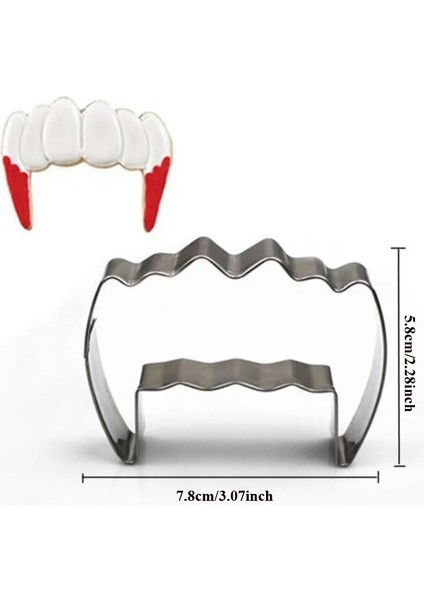 Zombi Diş Stili Cadılar Bayramı Metal Çerez Kesiciler Hayalet Fondan Kek Dekor Balkabağı Cupcake Çikolatalı Bisküvi Kalıp Pastane Reposteria (Yurt Dışından)