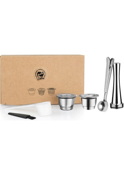 Koyu Gri Tarzı Icafilas Nespresso Paslanmaz Çelik Kahve Filtreleri Için Yeniden Kullanılabilir Kahve Kapsülü Espresso Kahve Crema Pod Maker Yeni Yükseltildi (Yurt Dışından)