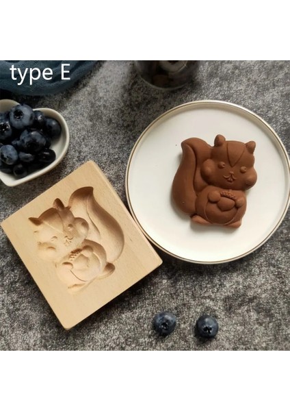 E2 Stili Yazın Ahşap Kurabiye Kalıbı Kesici Dıy Zencefilli Kurabiye Kalıpları Basın 3D Kek Kabartma Pişirme Kalıbı Gül Çiçek Kesici Fırın Aletleri (Yurt Dışından)