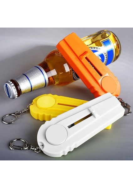 Beyaz Stil Taşınabilir Kapaklı Tabanca Şişe Açacağı Içecek Bira Şişe Açacağı Tabanca Kapağı Başlatıcı Bar Aracı Içecek Açılış Atıcı Şarap Aksesuarları (Yurt Dışından) fırsatları