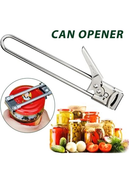 No.1 Tarzı Ayarlanabilir Paslanmaz Çelik Konserve Açacağı Uzun Kavanoz Teneke Kapak Açacağı Manuel Sökücü Mühür Şişe Kapağı Mutfak Aksesuarları Gadget (Yurt Dışından) fırsatları