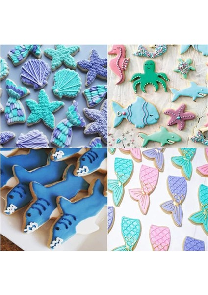 Turuncu Tarzı Ark Denizyıldızı Balina Denizatı Kabuğu Denizkızı Kurabiye Kesici Setleri Kek Dekorasyon Fondan Kesiciler Pişirme Kurabiye Biscoito Kalıp (Yurt Dışından) modelleri