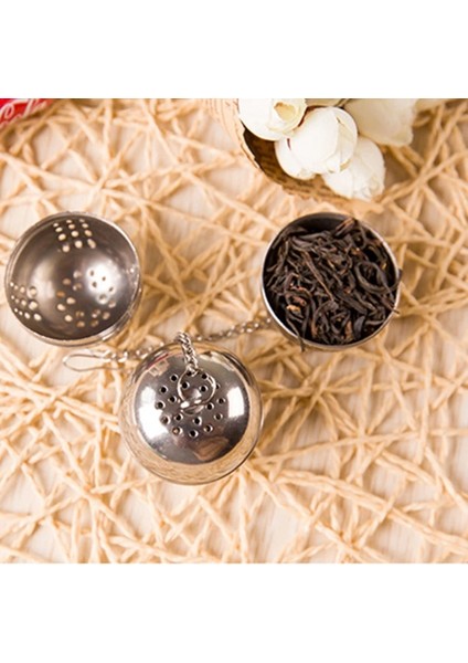 Açık Gri Tarzı Paslanmaz Çelik Top Şekli Çay Demlik Örgü Filtre Süzgeç Kancalı Gevşek Çay Yaprağı Spiceball Halat Zincirli Ev Mutfak Aracı (Yurt Dışından) modelleri