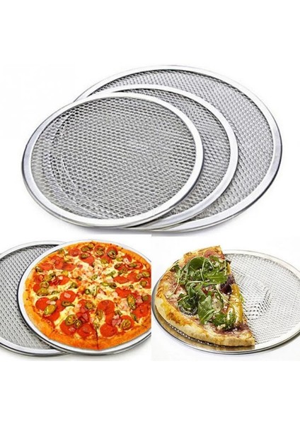 14 Inç Tarzı Inç Alüminyum Pizza Ekranı Pişirme Tepsisi Metal Net Pizza Tavası Bakeware Mutfak Aletleri Yapışmaz Pizza Kalıbı Aksesuarları (Yurt Dışından) fırsatları