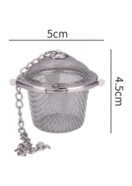 Büyük Çap 5cm Stili Paslanmaz Çelik Çay Demlik Küre Kilitleme Baharat Çay Topu Süzgeç Yeniden Kullanılabilir Örgü Filtre Süzgeç Mutfak Aksesuarları (Yurt Dışından)