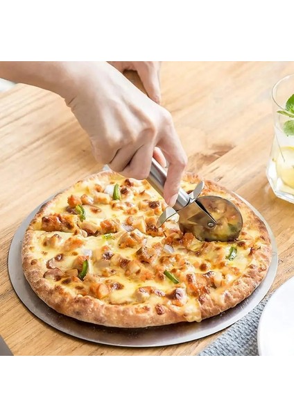 Yuvarlak Tekerlek Stili Paslanmaz Çelik Pizza Bıçağı Kesici Makarna Dilimleme Sağlam Tekerlek Kek Ekmek Turta Yuvarlak Bıçak Makarna Hamur Pişirme Mutfak Pişirme Aracı (Yurt Dışından) fiyatları