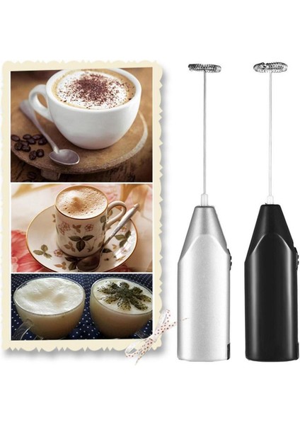 Siyah Stil 1 Adet Mini Kolu Karıştırıcı Elektrikli Süt Içecek Kahve Cappuccino Çırpma Mikser Yumurta Çırpıcı Frother Foamer Mutfak Aksesuarları (Yurt Dışından)