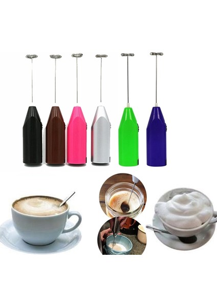 Siyah Stil 1 Adet Mini Kolu Karıştırıcı Elektrikli Süt Içecek Kahve Cappuccino Çırpma Mikser Yumurta Çırpıcı Frother Foamer Mutfak Aksesuarları (Yurt Dışından)