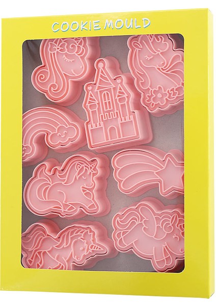 Et Çerez Kesiciler Plastik 3D Unicorn Şekli Karikatür Basılabilir Bisküvi Kalıbı Çerez Damgası Mutfak Pişirme Pasta Bakeware Aracı (Yurt Dışından) modelleri