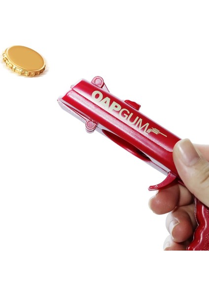 Mavi Stil Taşınabilir Kapaklı Tabanca Yaratıcı Uçan Kapak Başlatıcı Şişe Bira Açacağı Bar Aracı Içecek Açma Tabancası Şekilli Şişe Kapakları Atıcı Kırmızı Gri (Yurt Dışından)