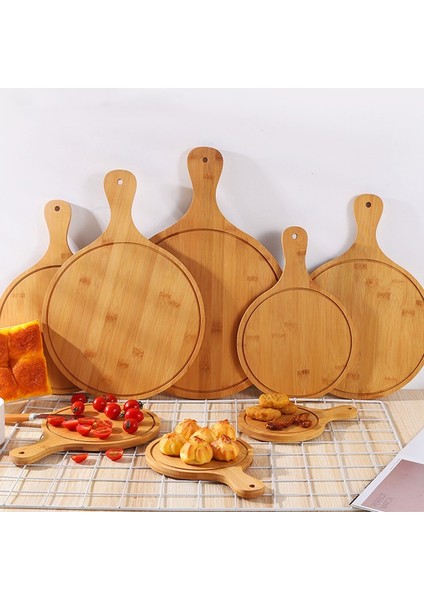 No.1 Tarzı Pizza Pişirme Tepsisi Pizza Taş Kesme Tahtası Tabağı Ekmek Kek Bakeware Araçları Meyve Biftek Tabakları Saplı Ahşap Pizza Tahtası (Yurt Dışından)