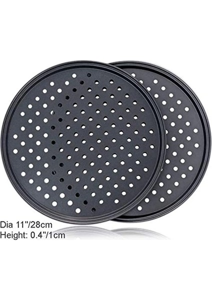 24.5cm Tarzı cm Karbon Çelik Yapışmaz Pizza Fırın Tepsisi Örgü Tepsi Plakası Yuvarlak Derin Dzza Pan Tepsi Kalıbı Bakeware Pişirme Aracı Yenı (Yurt Dışından)