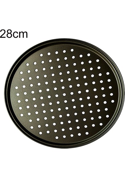 28CM Tarzı cm Karbon Çelik Yapışmaz Pizza Fırın Tepsisi Örgü Tepsi Plaka Yuvarlak Derin Dzza Pan Tepsi Kalıp Bakeware Pişirme Aracı (Yurt Dışından)