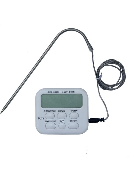 Beyaz Stil Ortable Dijital Gıda Termometresi Kablosuz Ev Mutfak Pişirme Barbekü Et Termometre Alarm Zamanlayıcı (Yurt Dışından) fiyatları