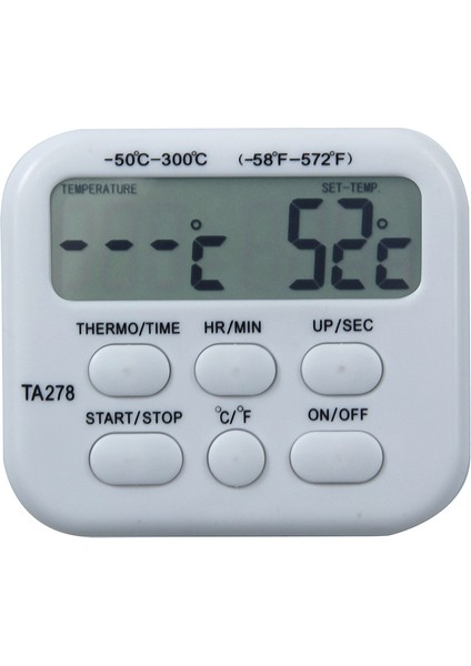 Beyaz Stil Ortable Dijital Gıda Termometresi Kablosuz Ev Mutfak Pişirme Barbekü Et Termometre Alarm Zamanlayıcı (Yurt Dışından) indirimleri