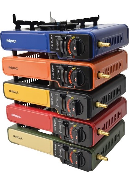 Ng 501 Çantalı Tekli Portatif Ocak + 3 Adet Kartuş +Hortum Dedantör Musluk Set