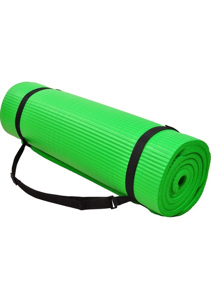 Egzersiz Matı Yeşil 180X60X1CM Ekstra Kalın Yüksek Yoğunluklu Yırtılmaz Egzersiz Yoga Minderi ve Taşıma Kayışı fırsatları