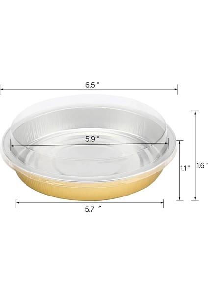 Altın Tarzı Kapaklı Yuvarlak Folyo Tava, 6'lı Alüminyum Folyo Pizza Tavası Tek Kullanımlık Fırın Tavası Teneke Tart Tavaları Fırın Folyo Tavaları (Yurt Dışından) modelleri
