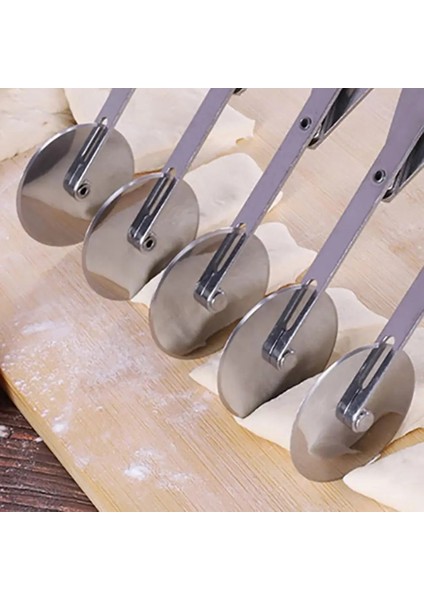 7 Tekerlek Stili Tekerlekler Paslanmaz Çelik Pizza Kesiciler Hamur Bölücü Pizza Kesici Rulo Pasta Bıçağı Kek Pişirme Aracı Mutfak Aletleri (Yurt Dışından) fiyatları