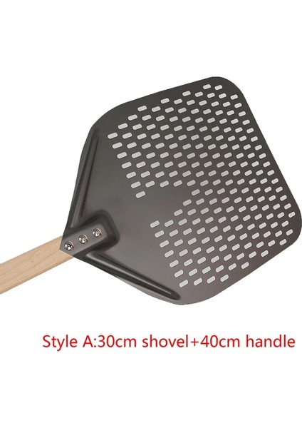 Bir Stil Inç Ahşap Saplı Pizza Spatula Pizza Kürek Uzun Saplı Taşınabilir Fırın Spatula Ev Pişirme Pasta Aracı (Yurt Dışından)